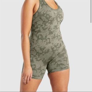 Gymshark Green Camo jumpsuit, Small
